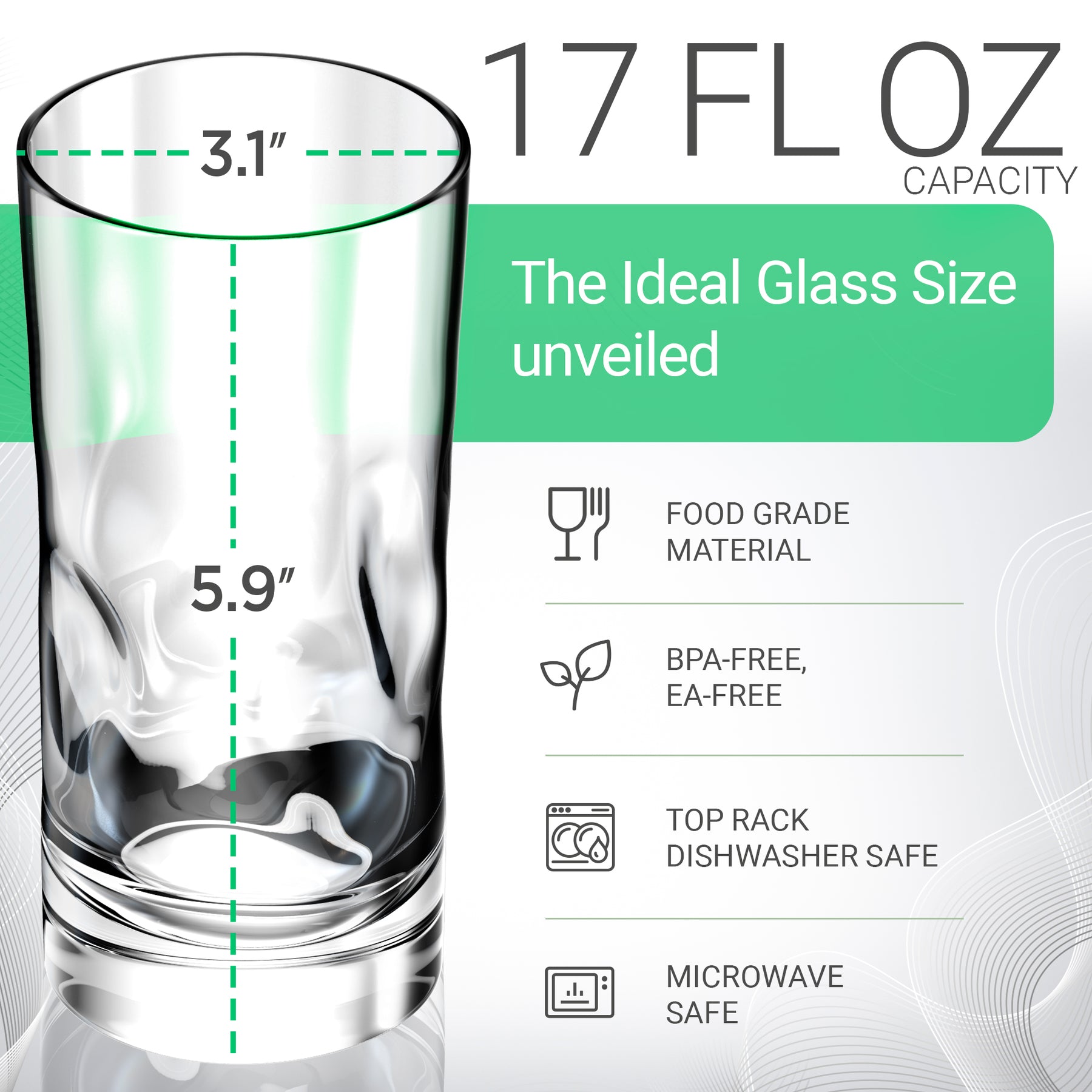 Unbreakable Drinking Glasses with Indentations for Grip – Bravario