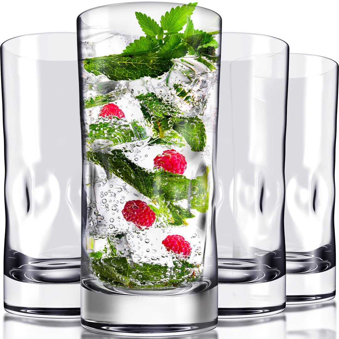 Unbreakable Drinking Glasses with Indentations for Grip – Bravario